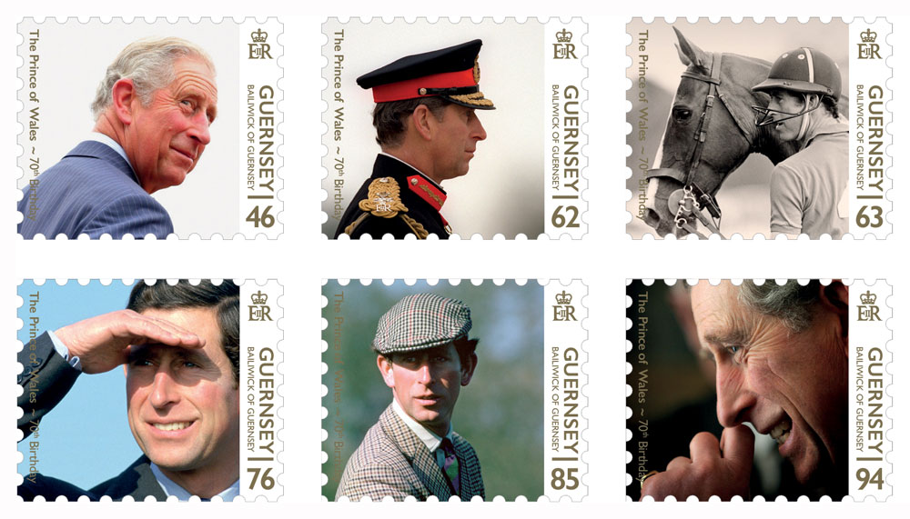 Stamps celebrate The Prince of Wales''s 70th Birthday